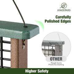 Kingsyard Suet Bird Feeder in garden setting