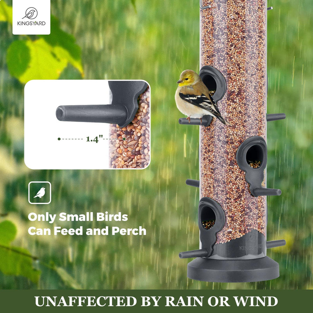Kingsyard Tube Feeder transparent seed compartment