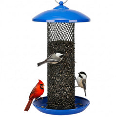 Kingsyard Wild Bird Feeder front view in blue