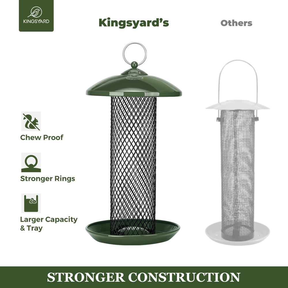 Kingsyard Wild Bird Feeder in a garden setting with birds