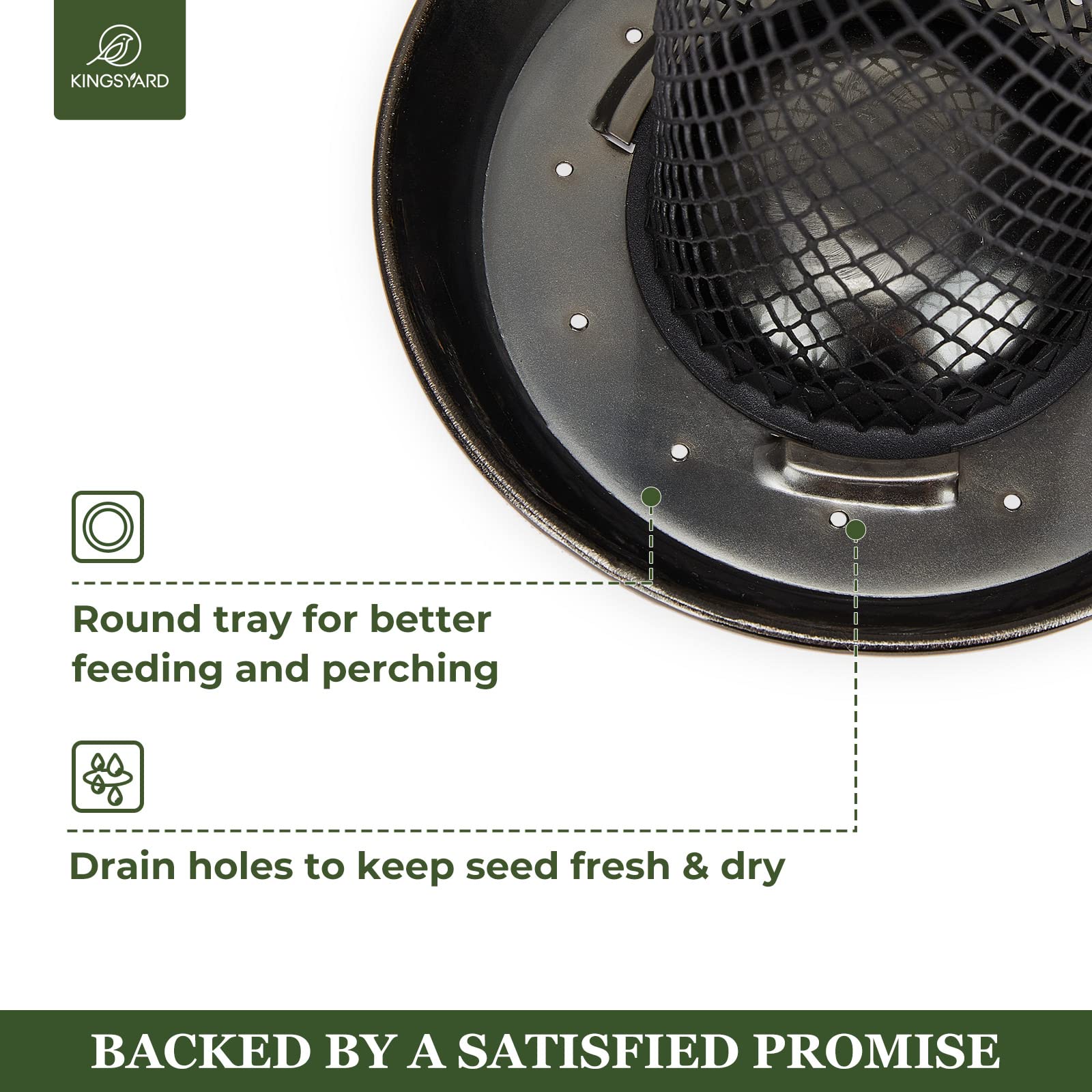 Kingsyard Wild Bird Feeder side view with mesh tube