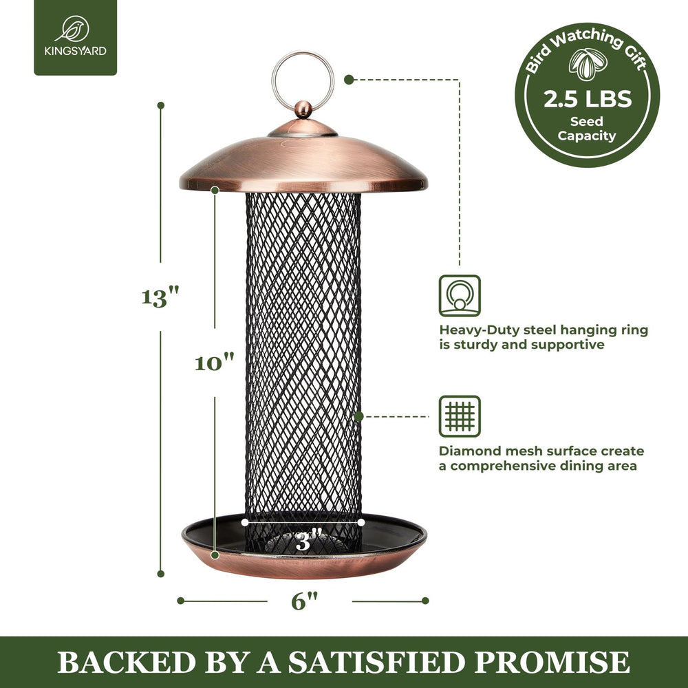 Kingsyard Wild Bird Feeder weatherproof lid with hook