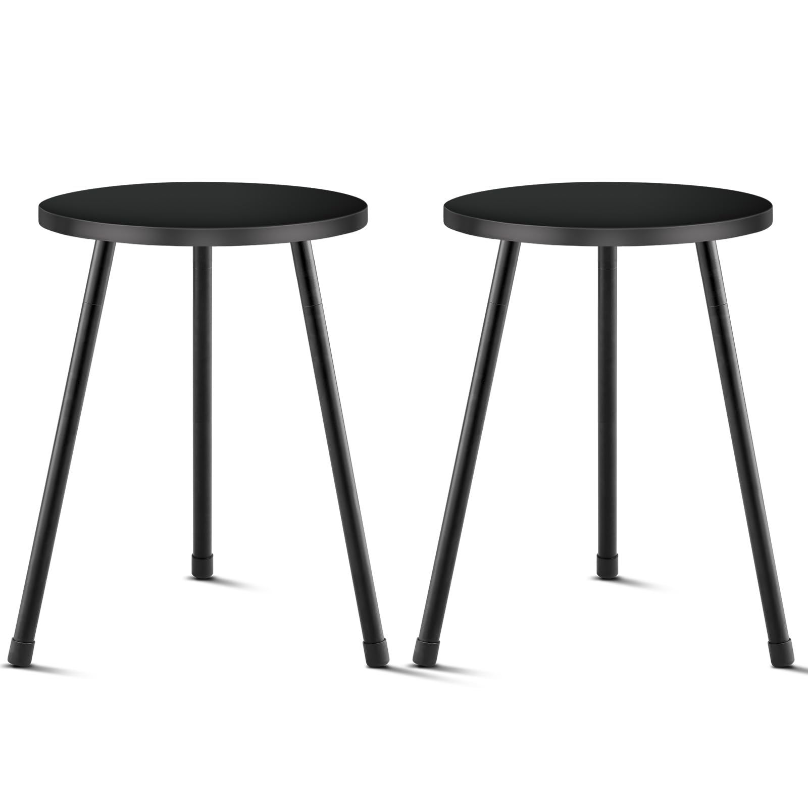 KINNARY Black Plant Stand Set of 2 front view