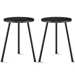 KINNARY Black Plant Stand Set of 2 front view