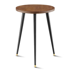 KINNARY Plant Stand indoor with walnut wood top and metal legs