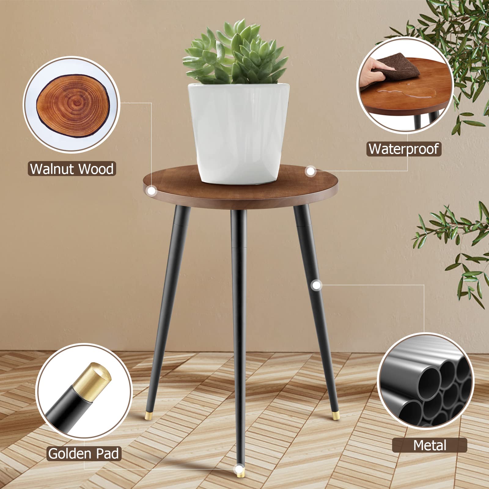 KINNARY Plant Stand outdoor setting with flowers