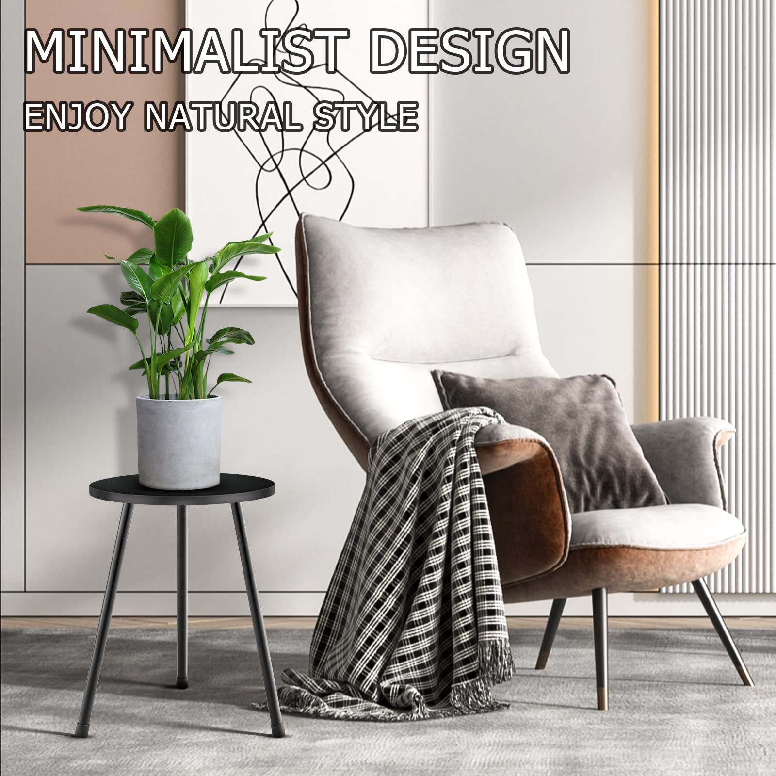 KINNARY plant stand with plant pot on top