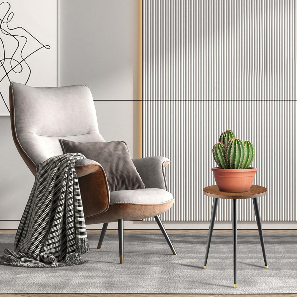 KINNARY plant stand with potted plant on top