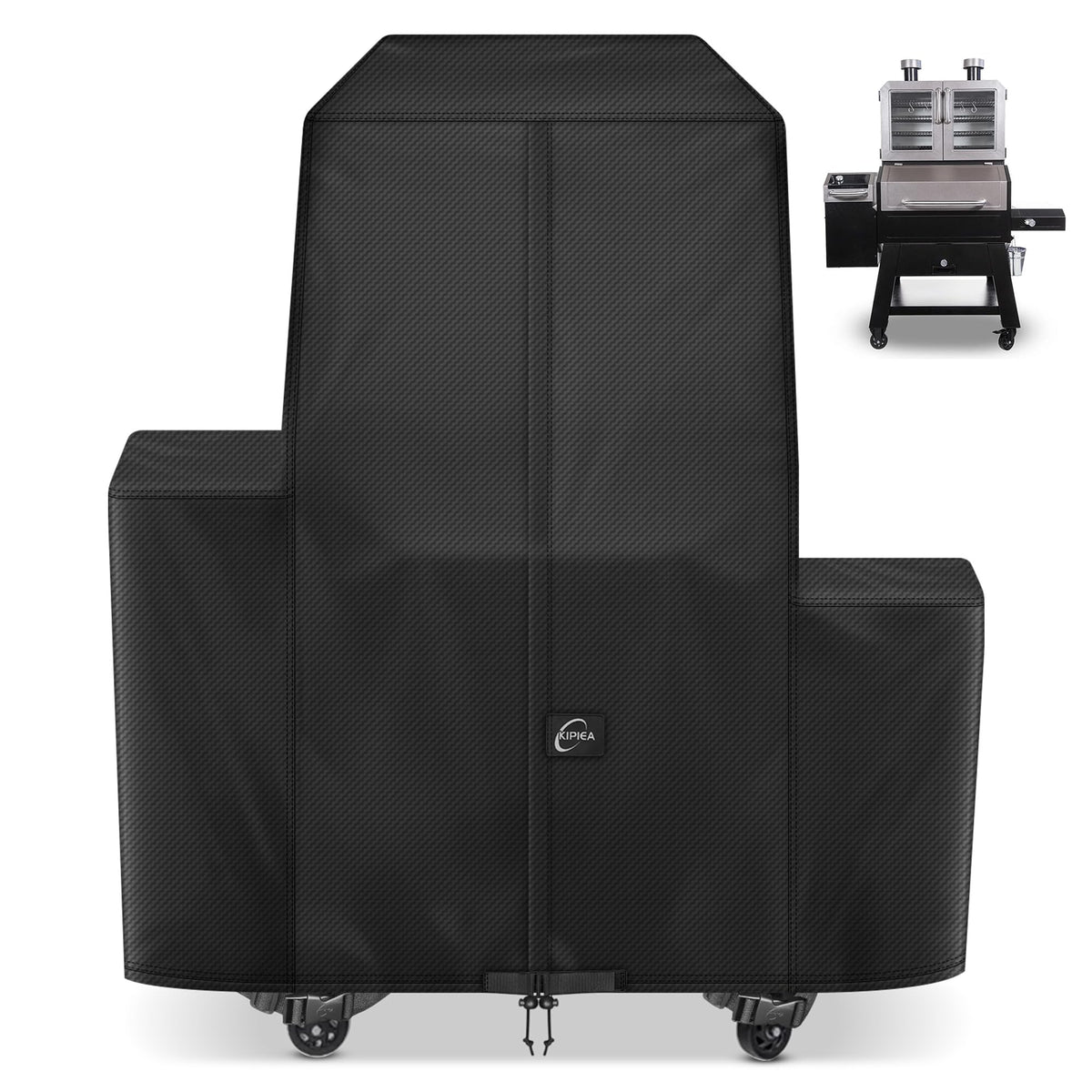Kipiea 600D Heavy Duty Pellet Grill Cover front view