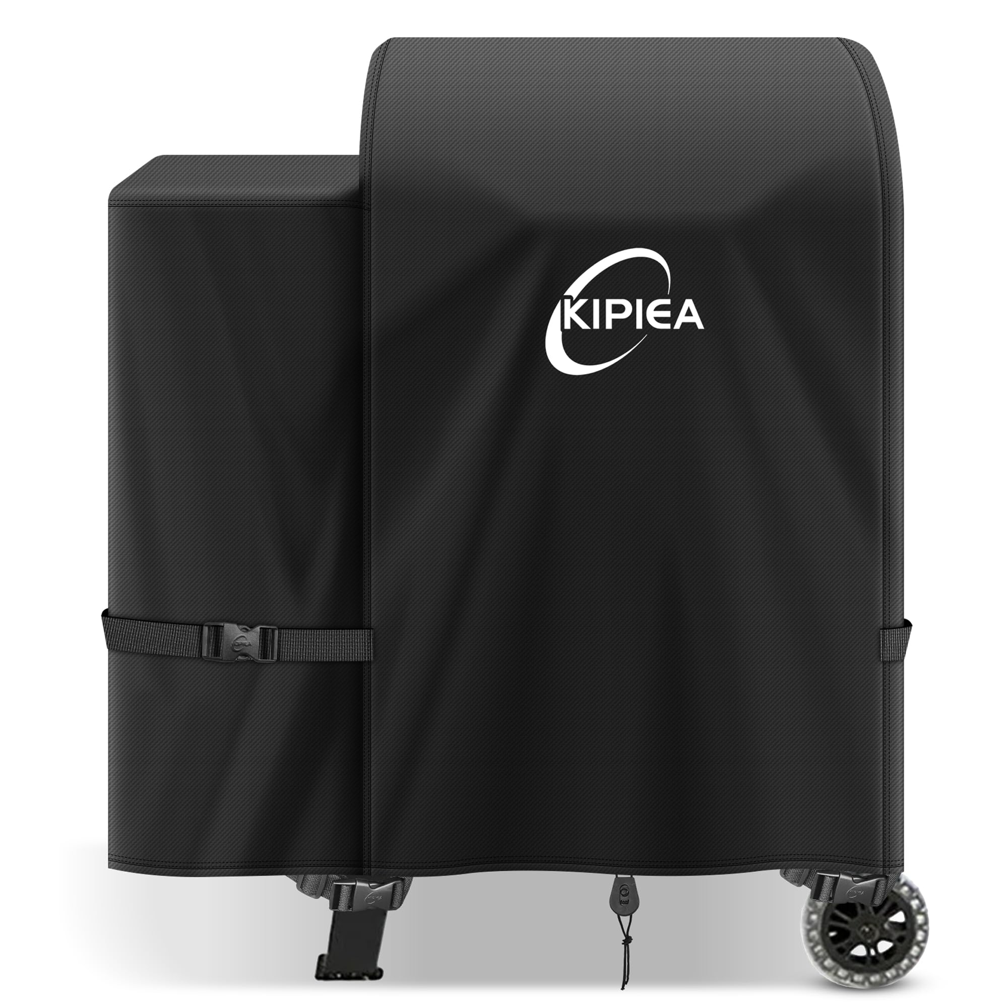 Kipiea 600D Pellet Grill Cover front view, black