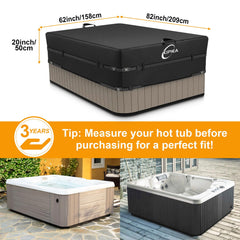 Kipiea Hot Tub Cover 600D waterproof material close-up