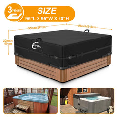 Kipiea Hot Tub Cover features waterproof fabric