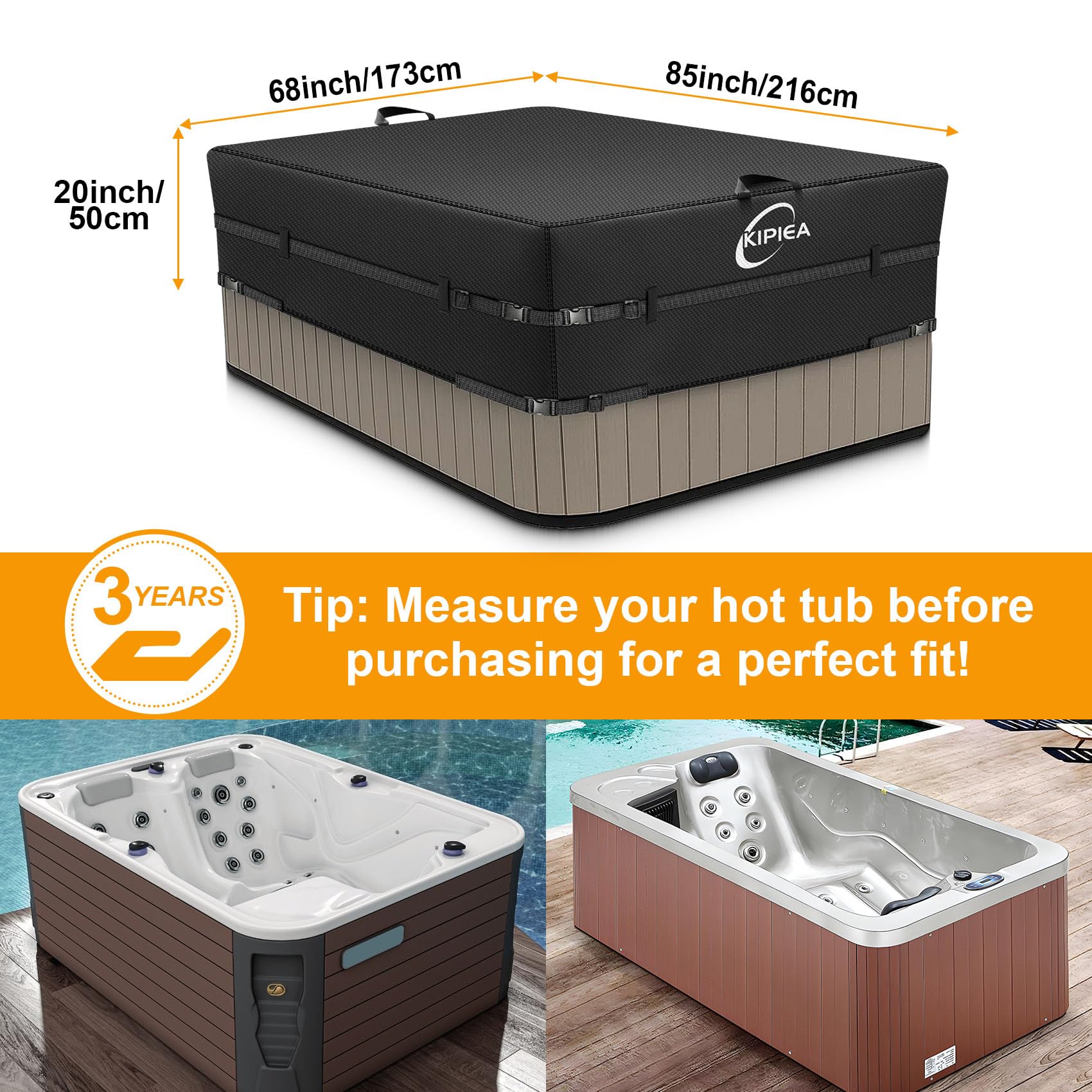 Kipiea Hot Tub Cover on a hot tub, showcasing fit