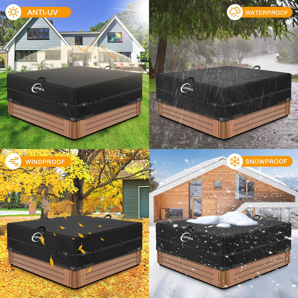 Kipiea Hot Tub Cover side view with straps