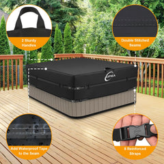 Kipiea Hot Tub Cover with windproof straps