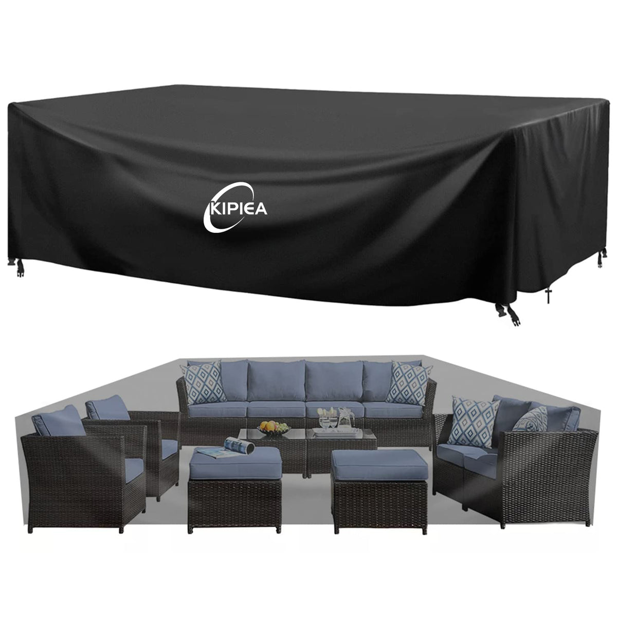 Kipiea Outdoor Furniture Cover black model front view