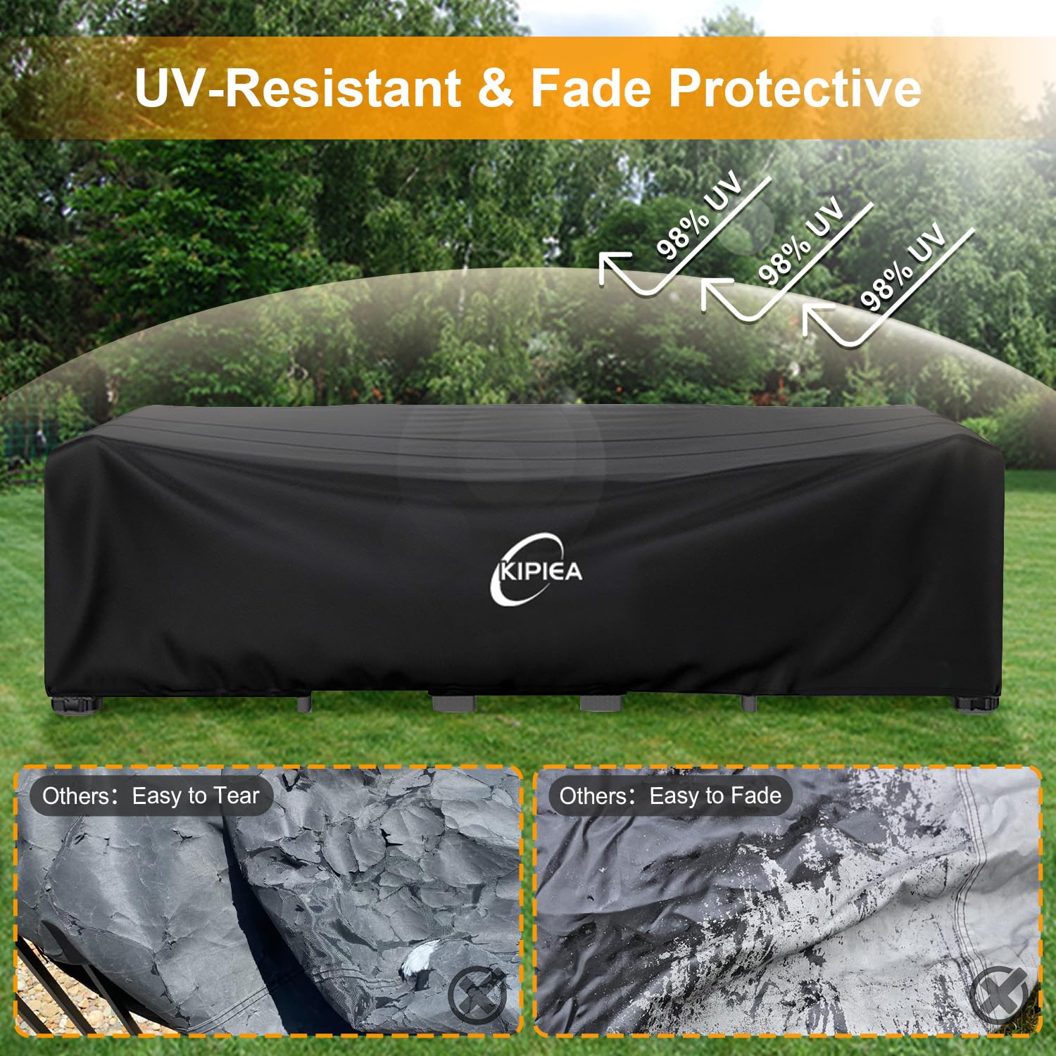 Kipiea Outdoor Furniture Cover demonstrating windproof buckles