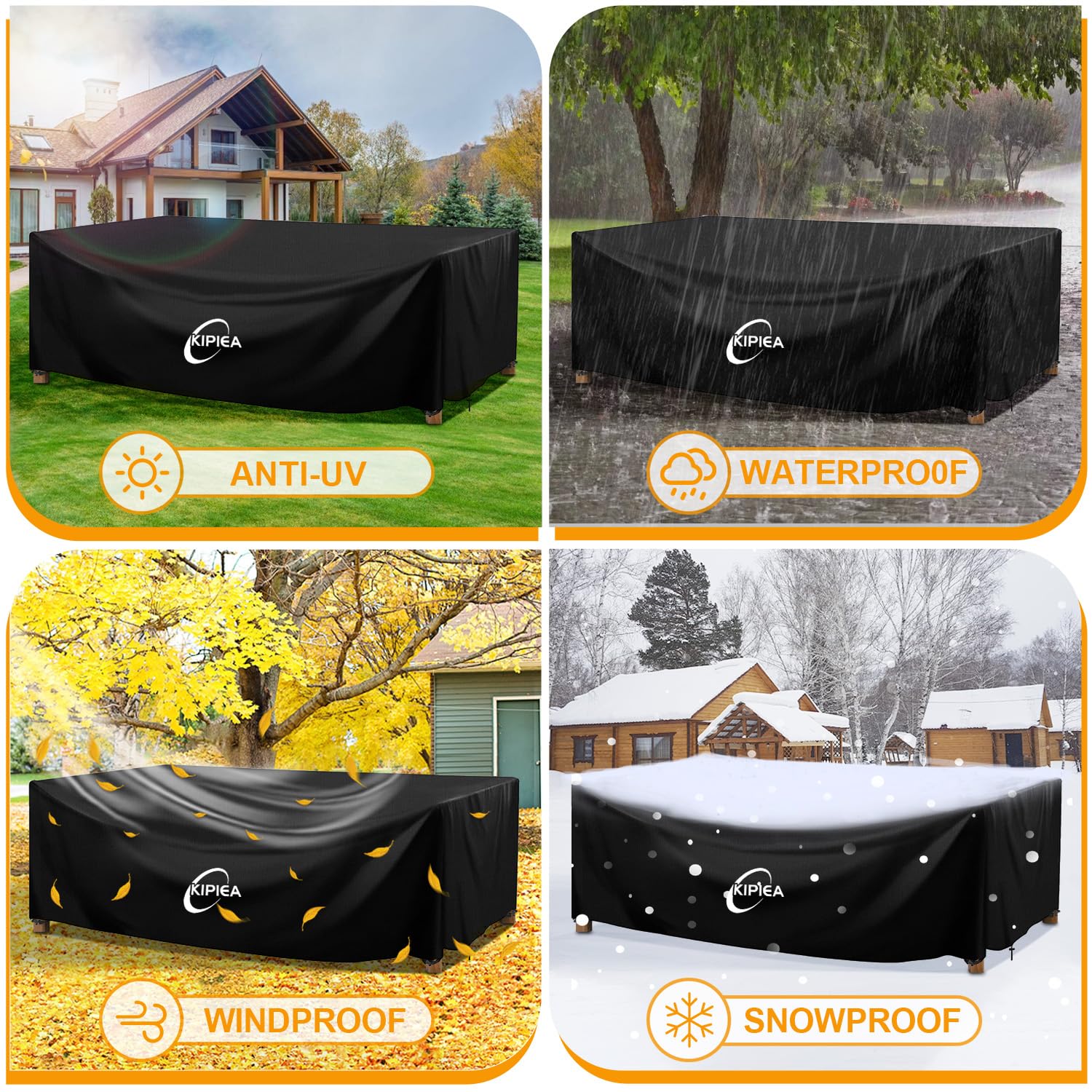 Kipiea Outdoor Furniture Cover folded for storage