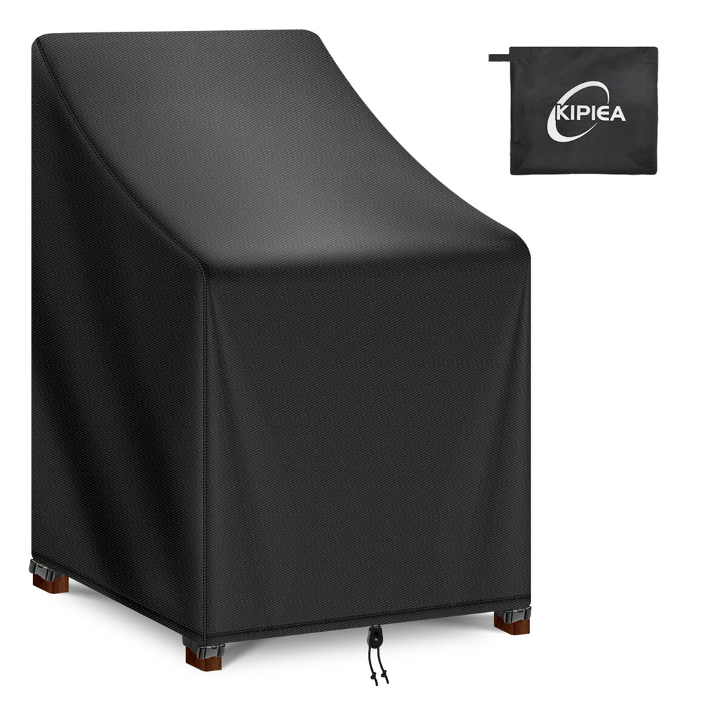 Kipiea Patio Chair Cover in black side view