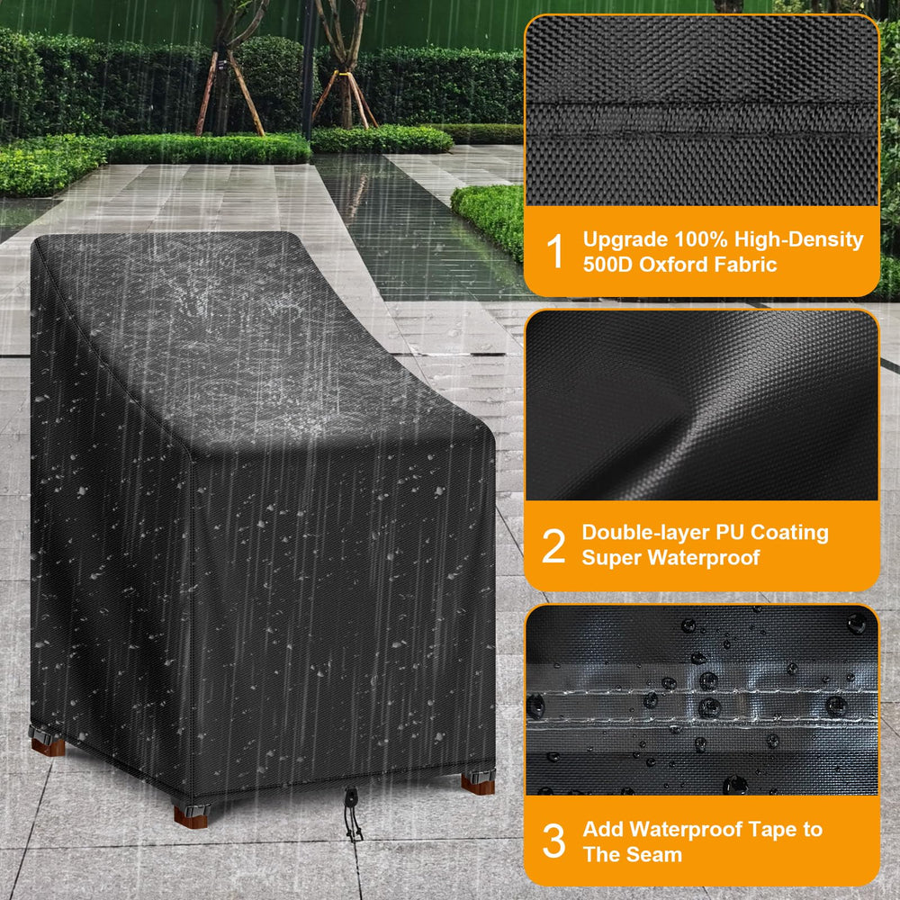 Kipiea Patio Chair Cover showing waterproof feature