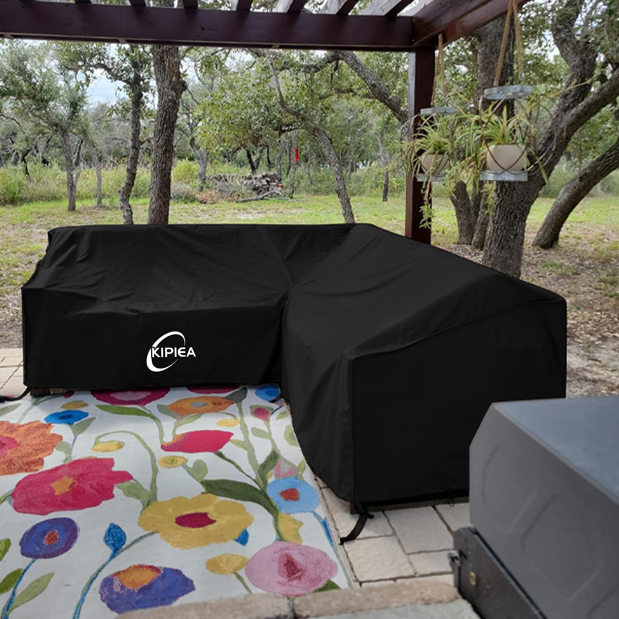 Kipiea sectional cover showing dimensions and features