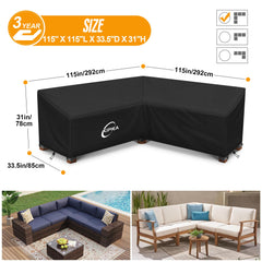 Kipiea sectional cover showing waterproof fabric detail