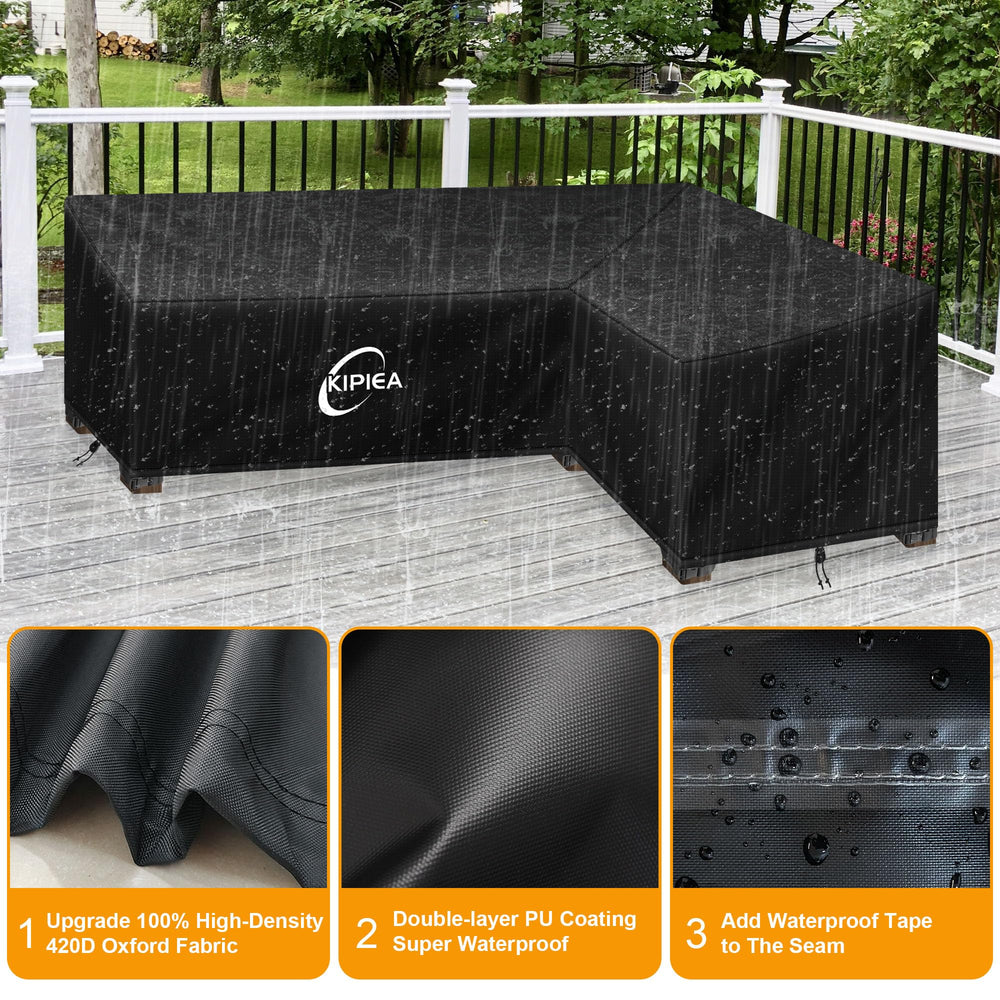 Kipiea sectional cover with windproof buckles