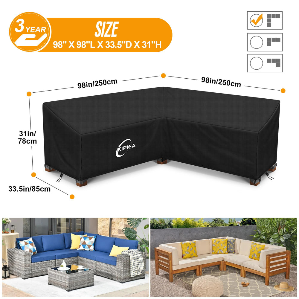 Kipiea sectional cover with windproof buckles and drawstrings