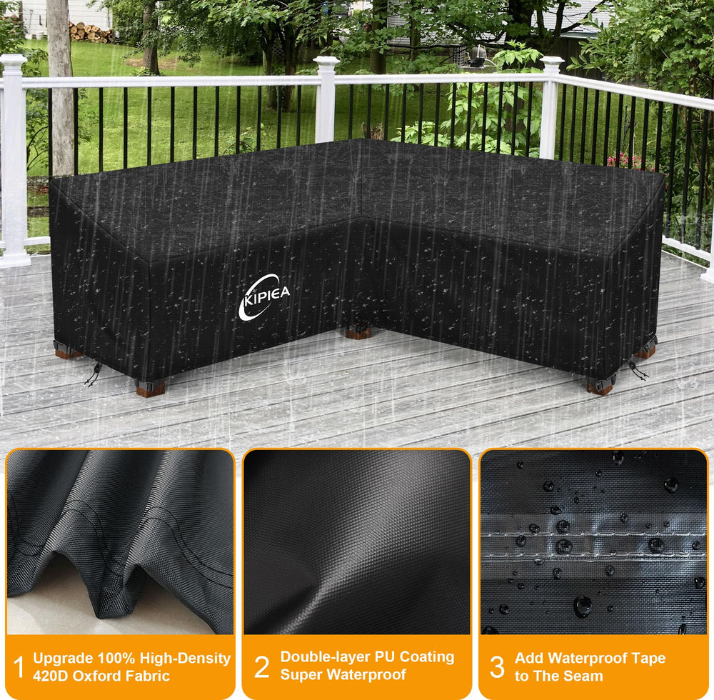 Kipiea sectional cover with windproof buckles attached