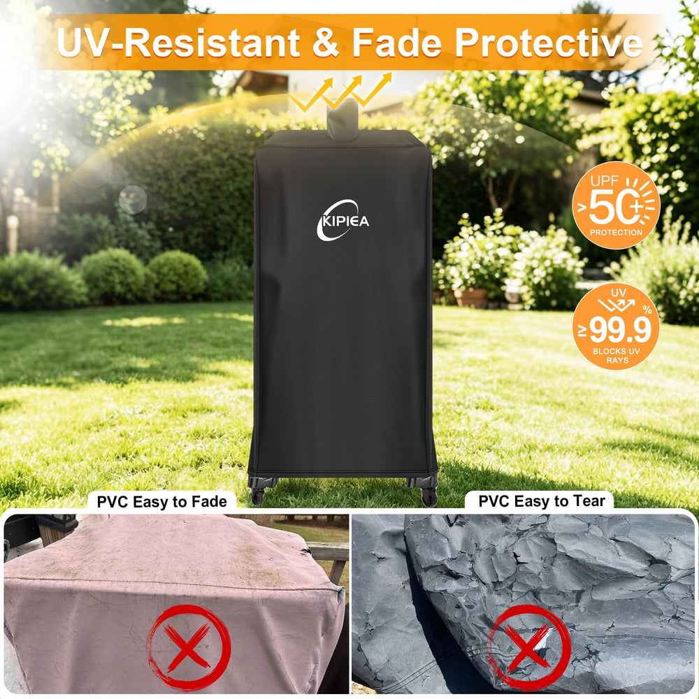 Kipiea smoker cover showcasing UV resistant fabric