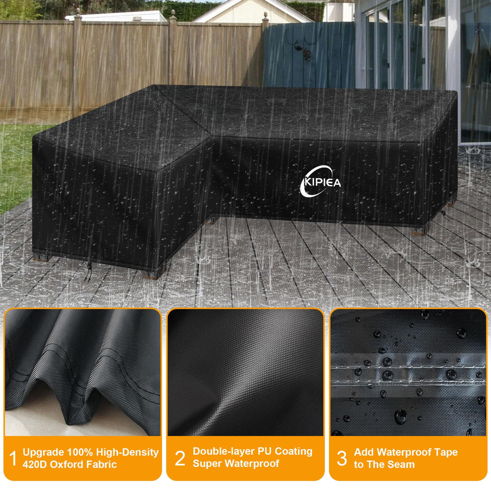 Kipiea sofa cover with windproof buckles displayed