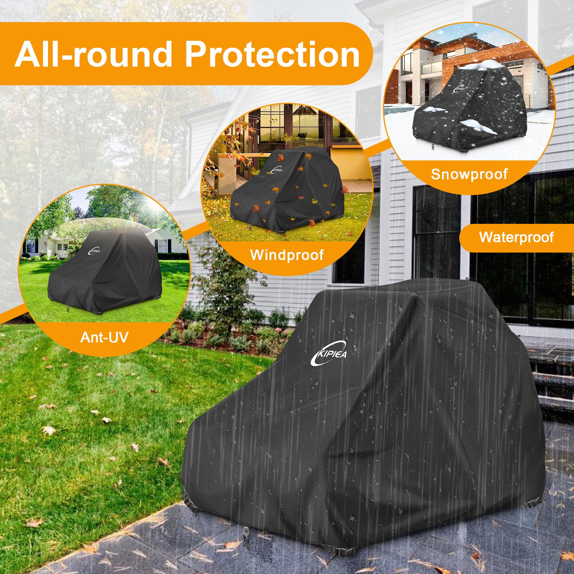 Kipiea Zero Turn Mower Cover in outdoor setting