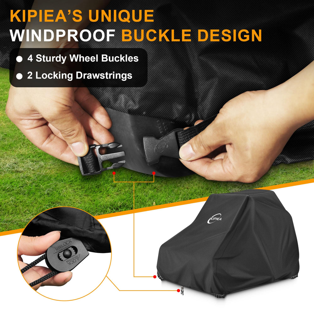 Kipiea Zero Turn Mower Cover showing sealed seams