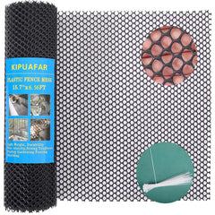 Kipuafar Pet Proof Barrier Net black plastic fencing front view