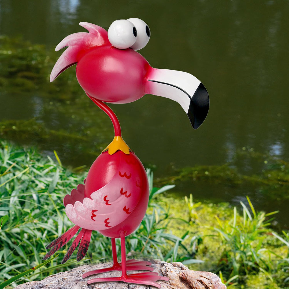 Kircust Flamingo Statue displayed indoors
