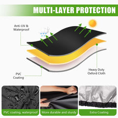 KISEER Lawn Mower Cover folded in storage bag
