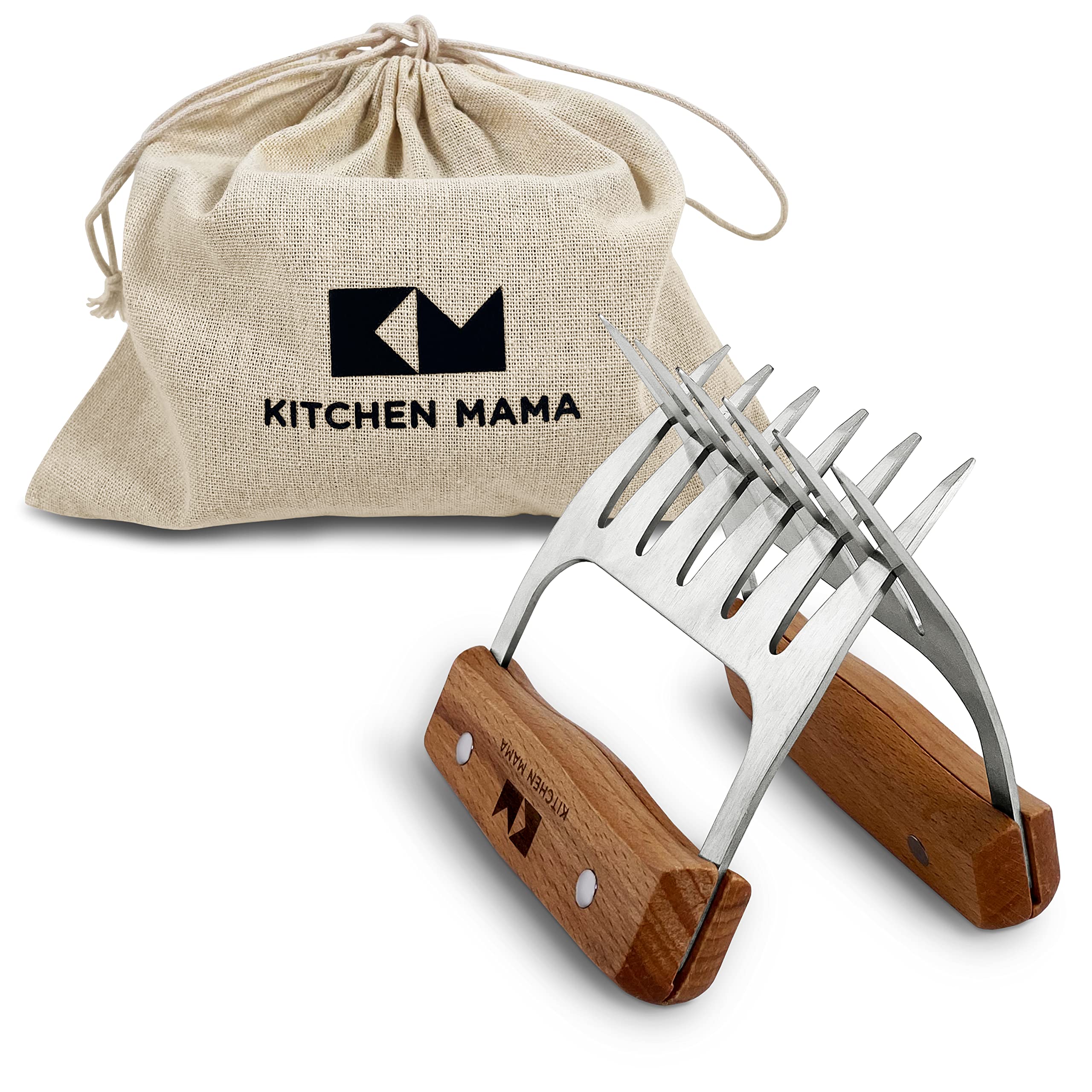 Kitchen Mama Meat Claws front view with stainless steel prongs