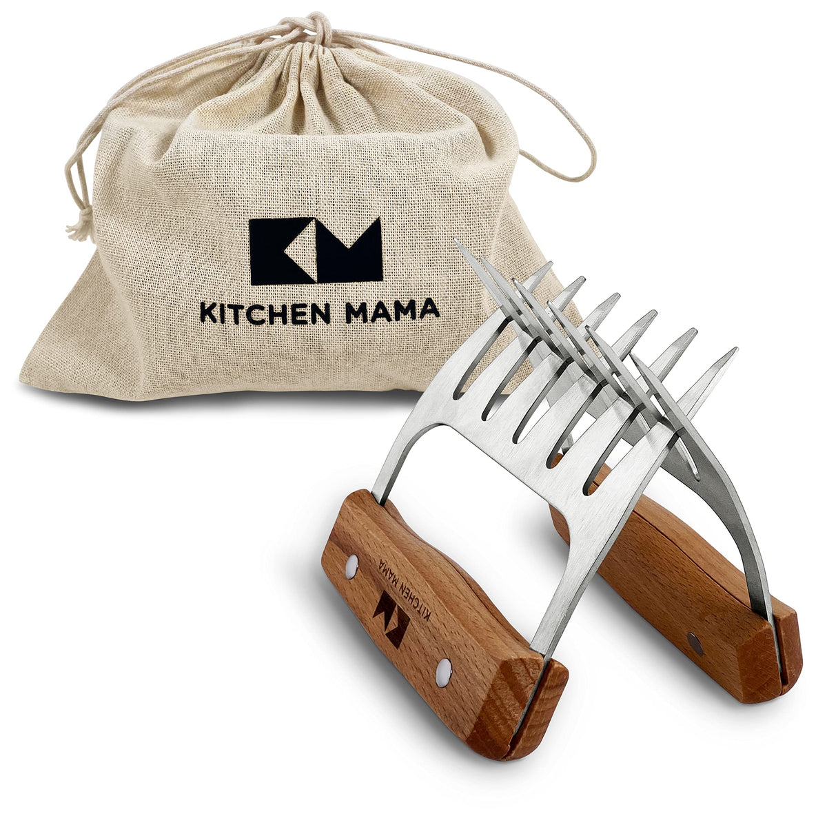 Kitchen Mama Meat Claws front view with stainless steel prongs