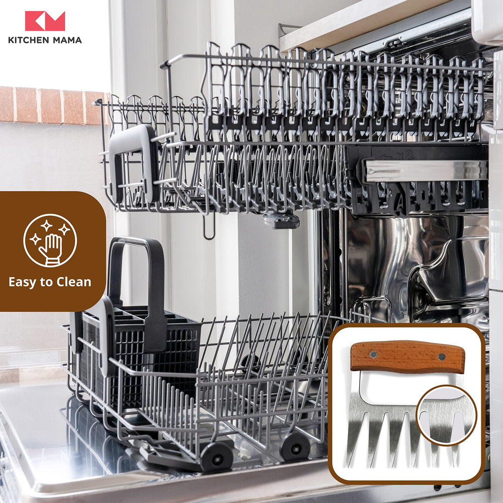 Kitchen Mama Meat Claws with user manual and storage bag