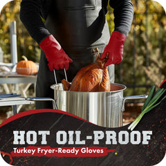Kitchen Perfection BBQ gloves with recipe eBooks and storage hooks