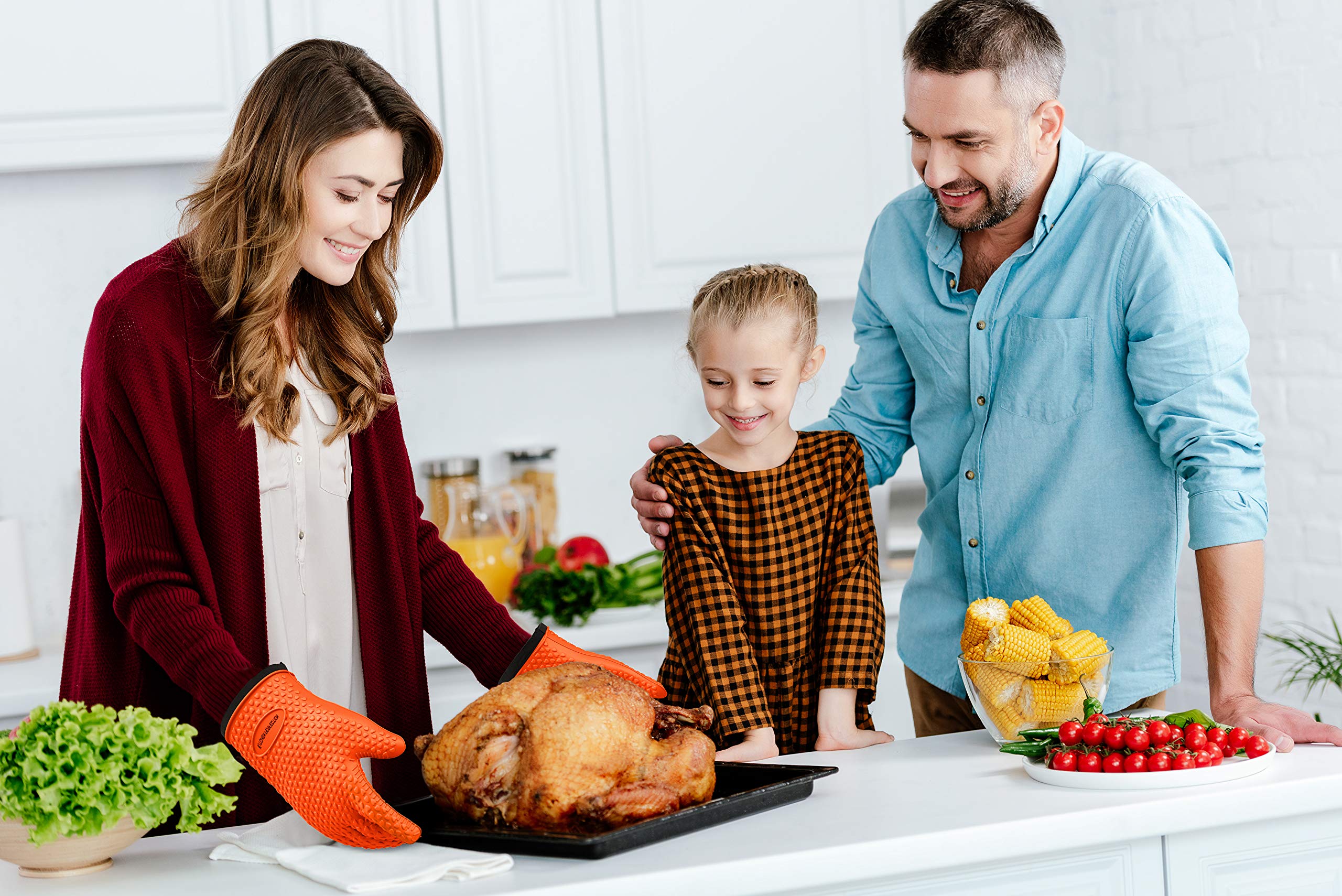 Kitchen Perfection BBQ Gloves with sticky hangers