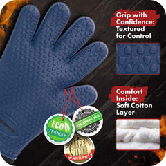 Kitchen Perfection heat-resistant gloves with cotton lining