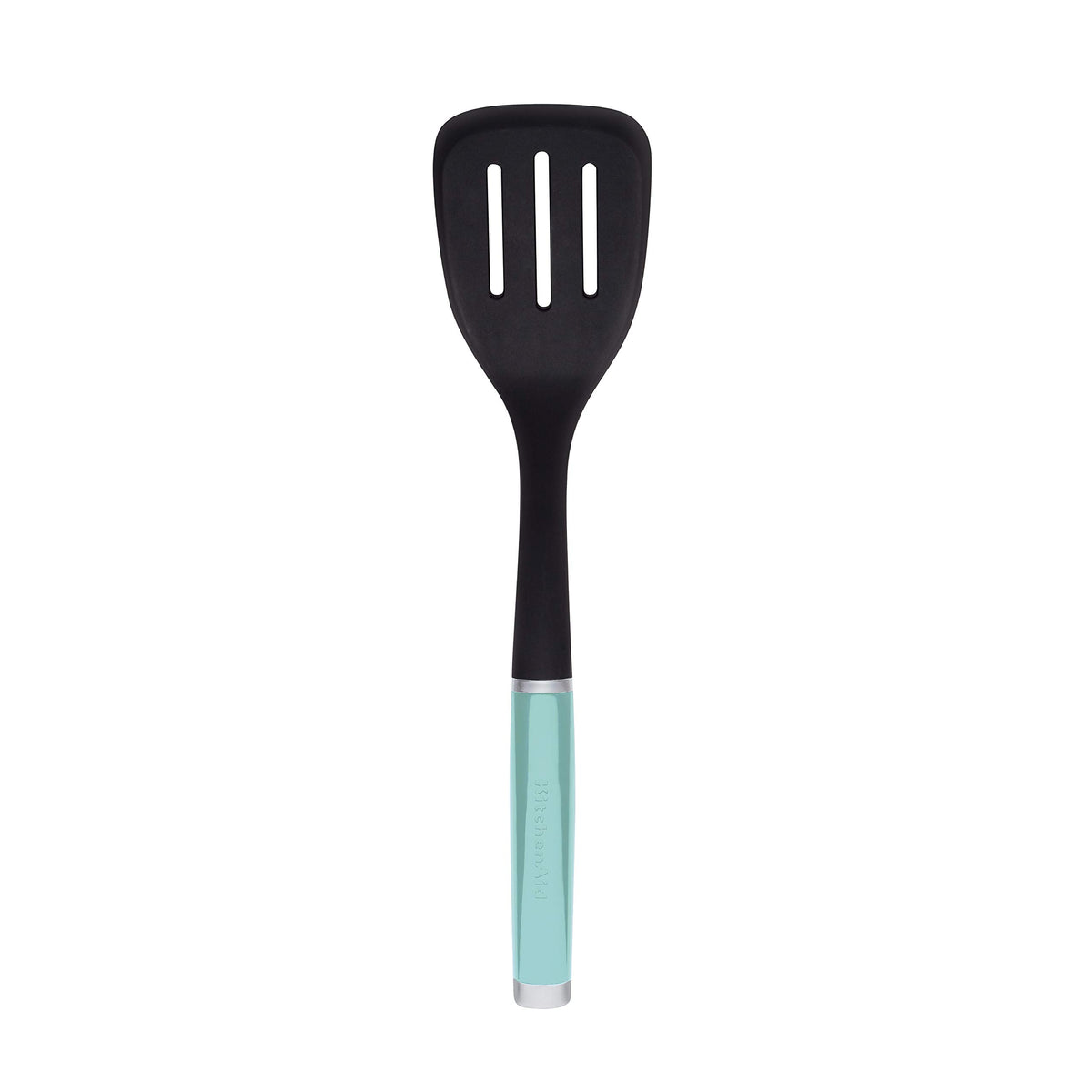 KitchenAid Classic Nylon Slotted Turner Aqua Sky front view