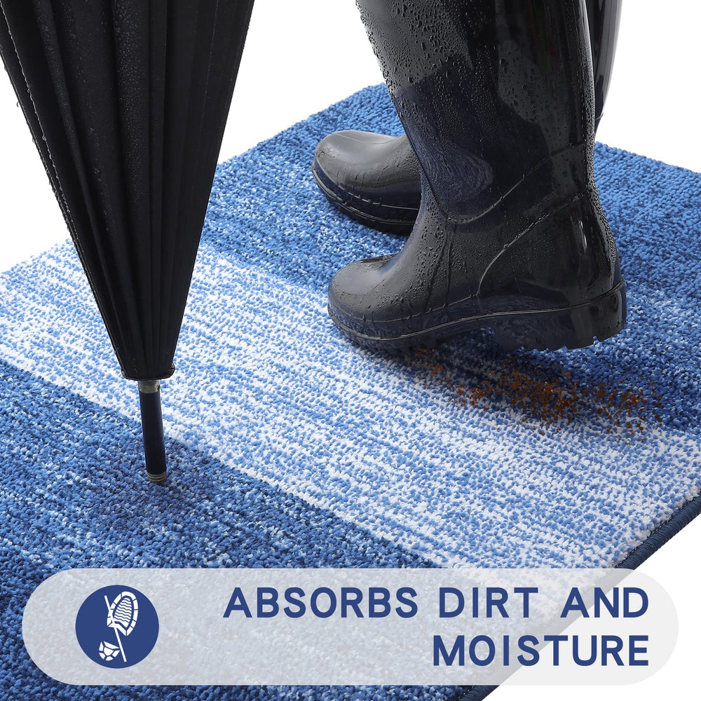 Kitinjoy Door Mat showing non-slip rubber backing