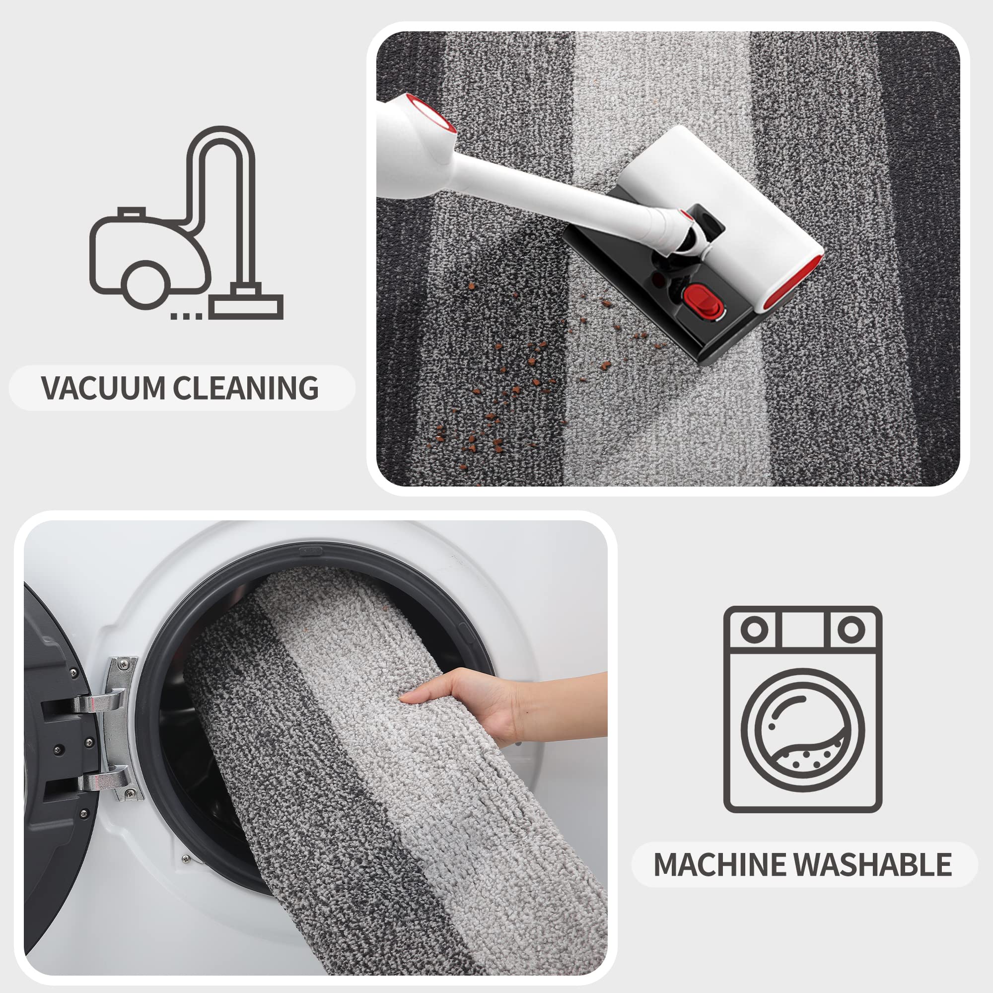Kitinjoy Doormat folded showing care instructions