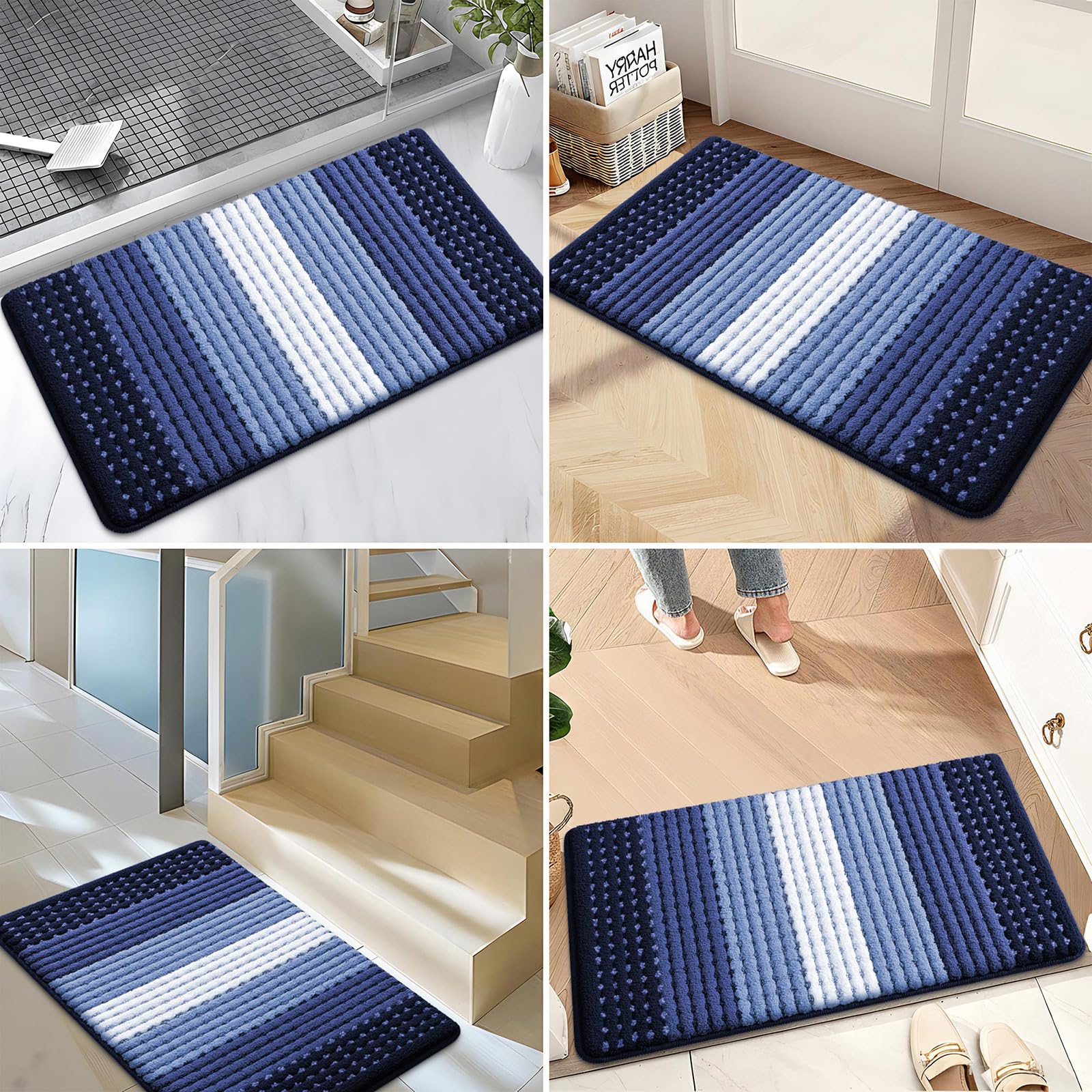 Kitinjoy doormat with folded edges showing packaging creases
