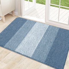Kitinjoy Indoor Outdoor Door Mat 32x20 light blue front view