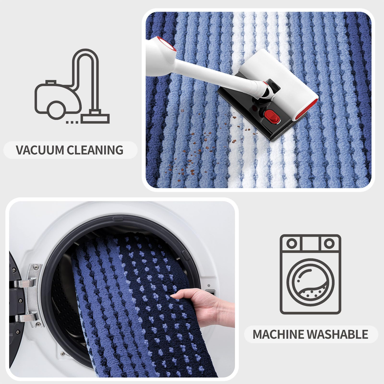 Kitinjoy Indoor Outdoor Door Mat 40x32 showing non-slip backing