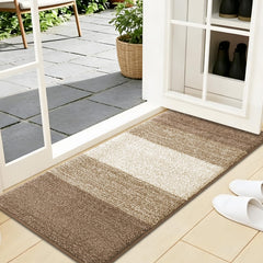 Kitinjoy Indoor Outdoor Door Mat 44x24 in Khaki front view