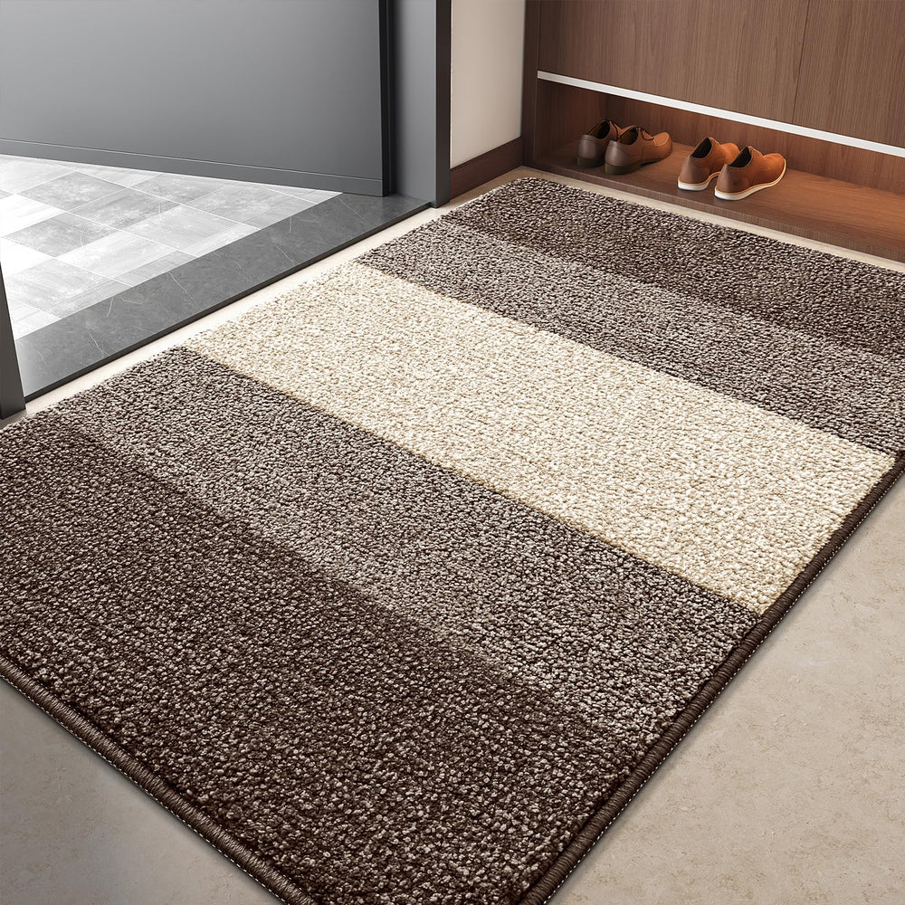 Kitinjoy Indoor Outdoor Door Mat light brown front view